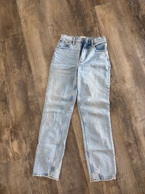 Abercrombie & Fitch Light Blue Women's Straight Leg Jeans